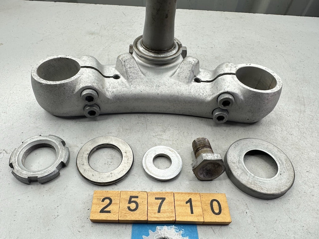 Yamaha TY250 1974-77 Lower Triple Tree Fork Clamp, Stem & Parts 434-23435