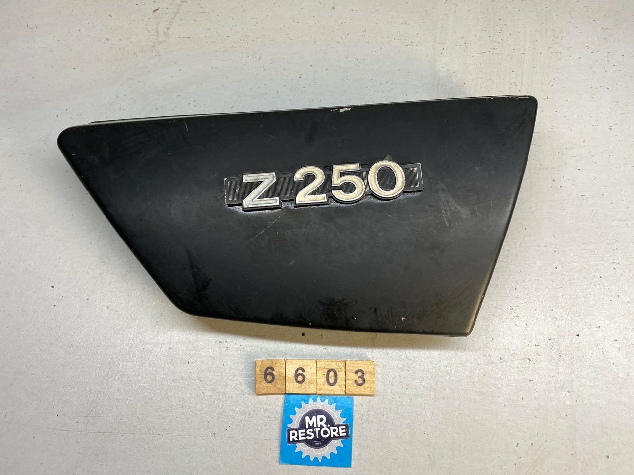 Kawasaki Z250 KZ250 A - R/H Side Cover & Badge 36001-1033