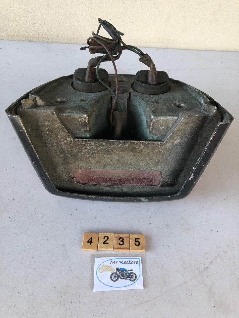 Honda CX500 Rear light assy and loom. Original Lens