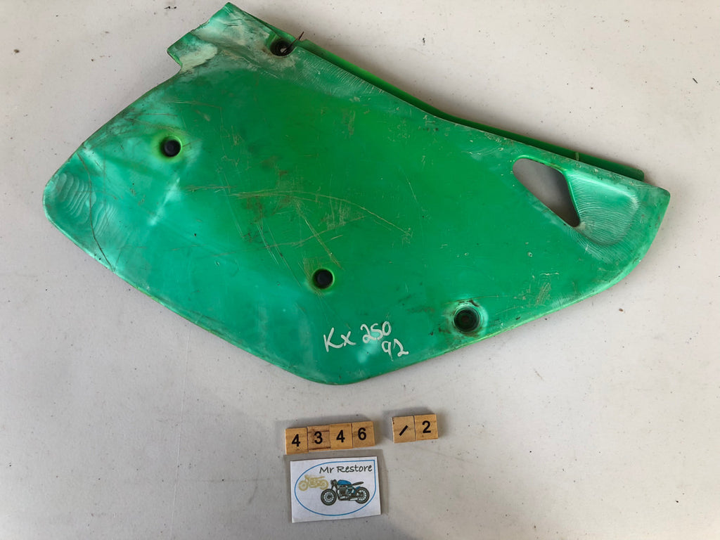 Kawasaki KX500 KX250 KX125 L/HÂ Side Panel (2 available) 36001-1469 VMX Classic