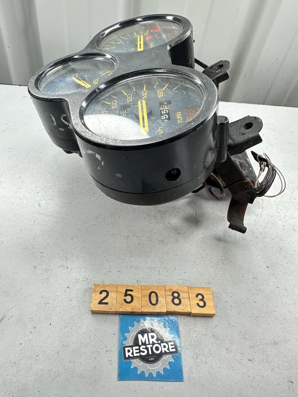 Honda CBX250 KMH Meters Dashboard, Harness & Bracket (Tested)