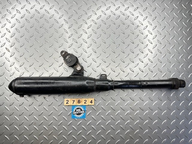Yamaha TY250 1974-77 OEM Rear Exhaust Muffler Silencer, Baffles & Brackets