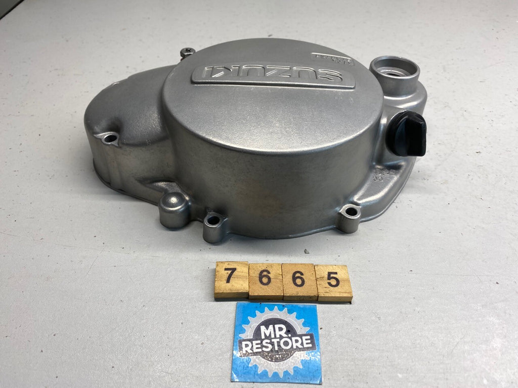 Suzuki TS125 Early 70s Clutch Side Cover - Vapour Blasted