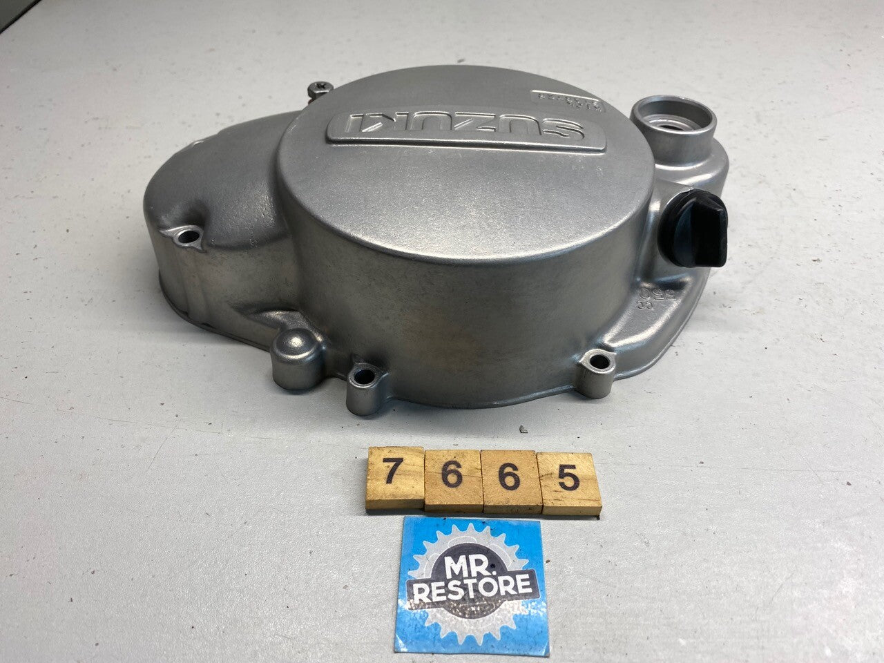 Suzuki TS125 Early 70s Clutch Side Cover - Vapour Blasted