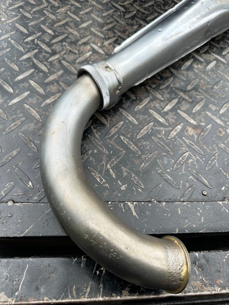Suzuki GT250 L/H Exhaust Pipe Silencer Muffler & Baffle