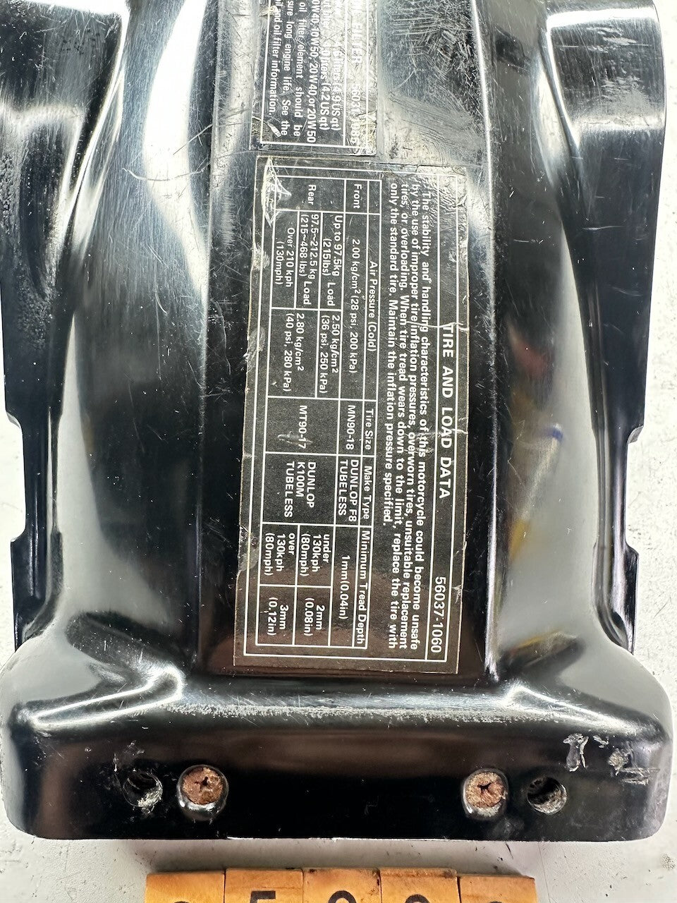 Kawasaki Z1300 KZ1300 '79-82' ZG1300 Rear Mudguard Under Fender 35022-1019