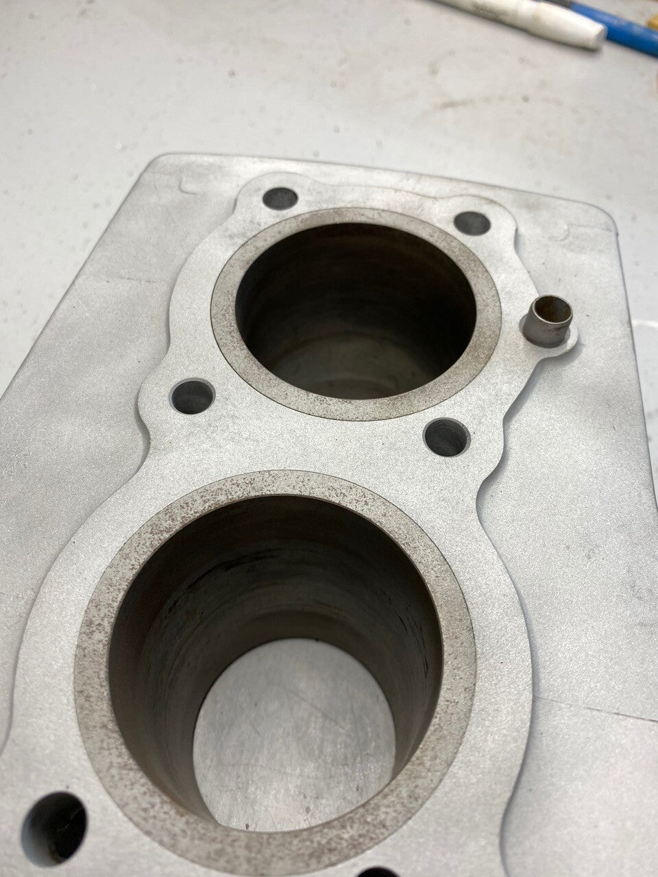 Honda CBX550 Cylinder Block Barrels on Original 59.2mm Bore (blasted)