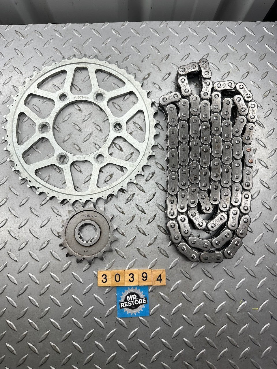 Kawasaki KLZ1000 Versys 2019 EK525 ZVX3 Drive Chain & Sprockets 15x43 & 116 link