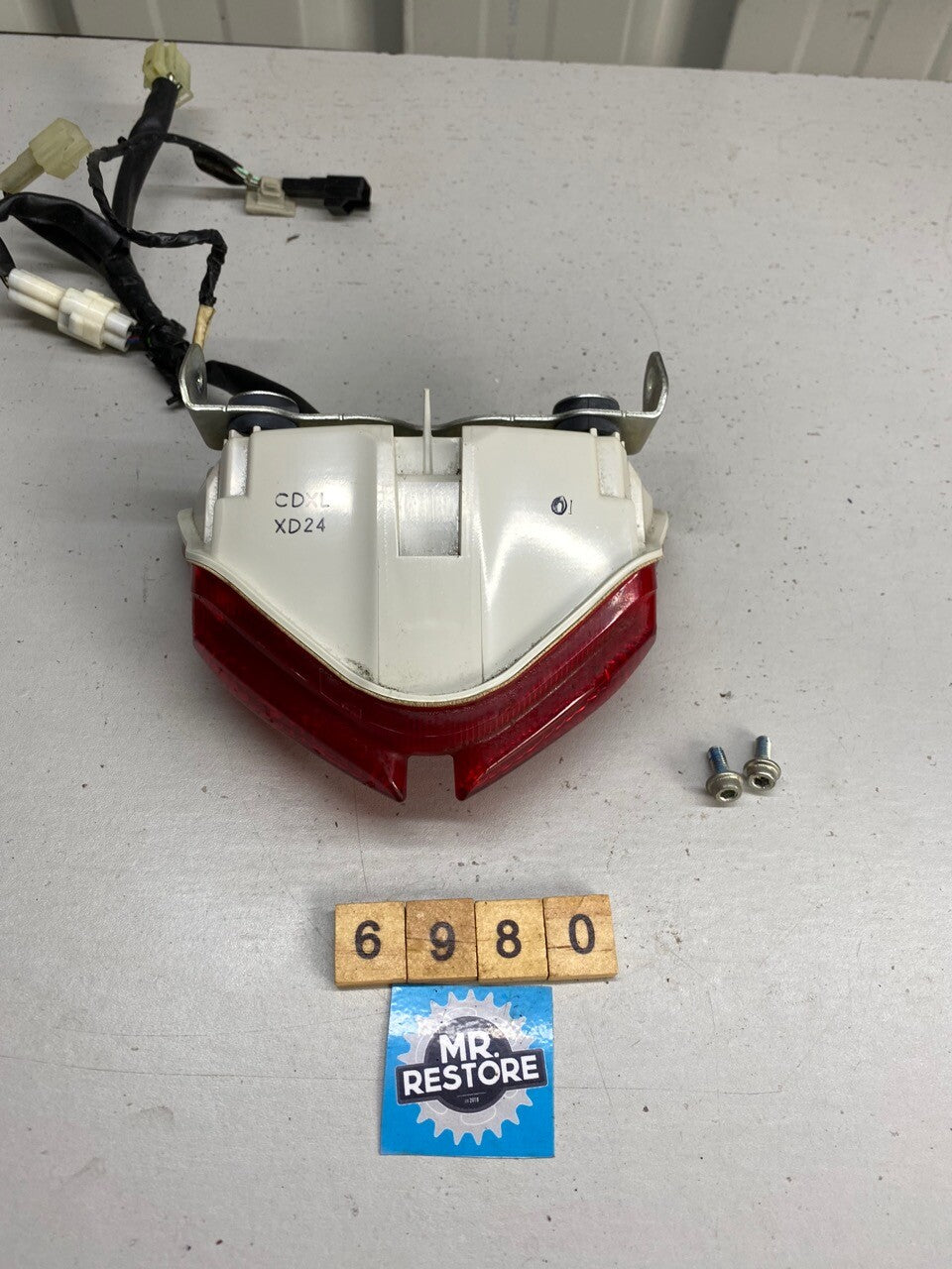 Suzuki GSXR600 GSXR750 Tail Light, Bracket Wire Loom OEM 35710-37H30