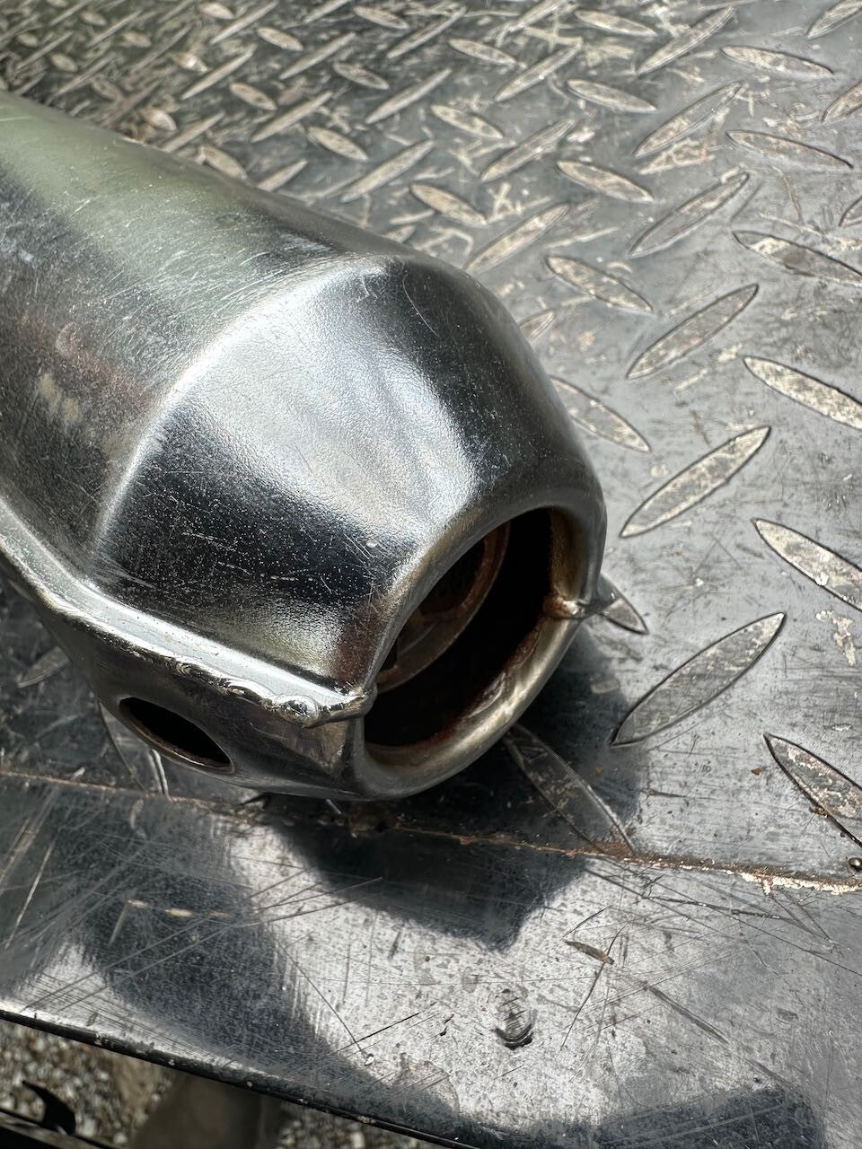 Suzuki GT250 R/H Exhaust Pipe Silencer Muffler & Baffle