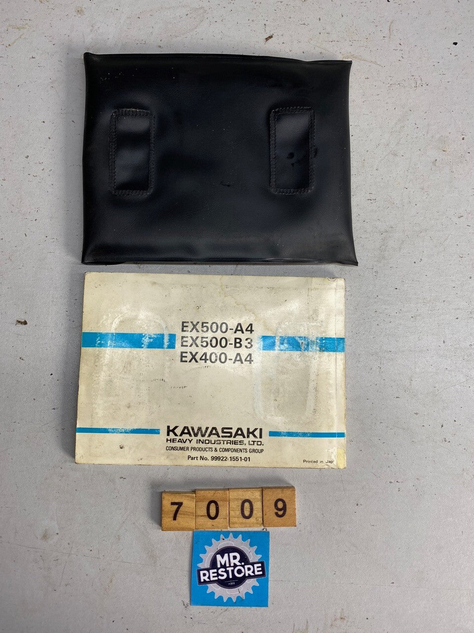 Kawasaki GPZ500S GPZ400S EX500 A4 B3 Australian Owners Manual & Pouch
