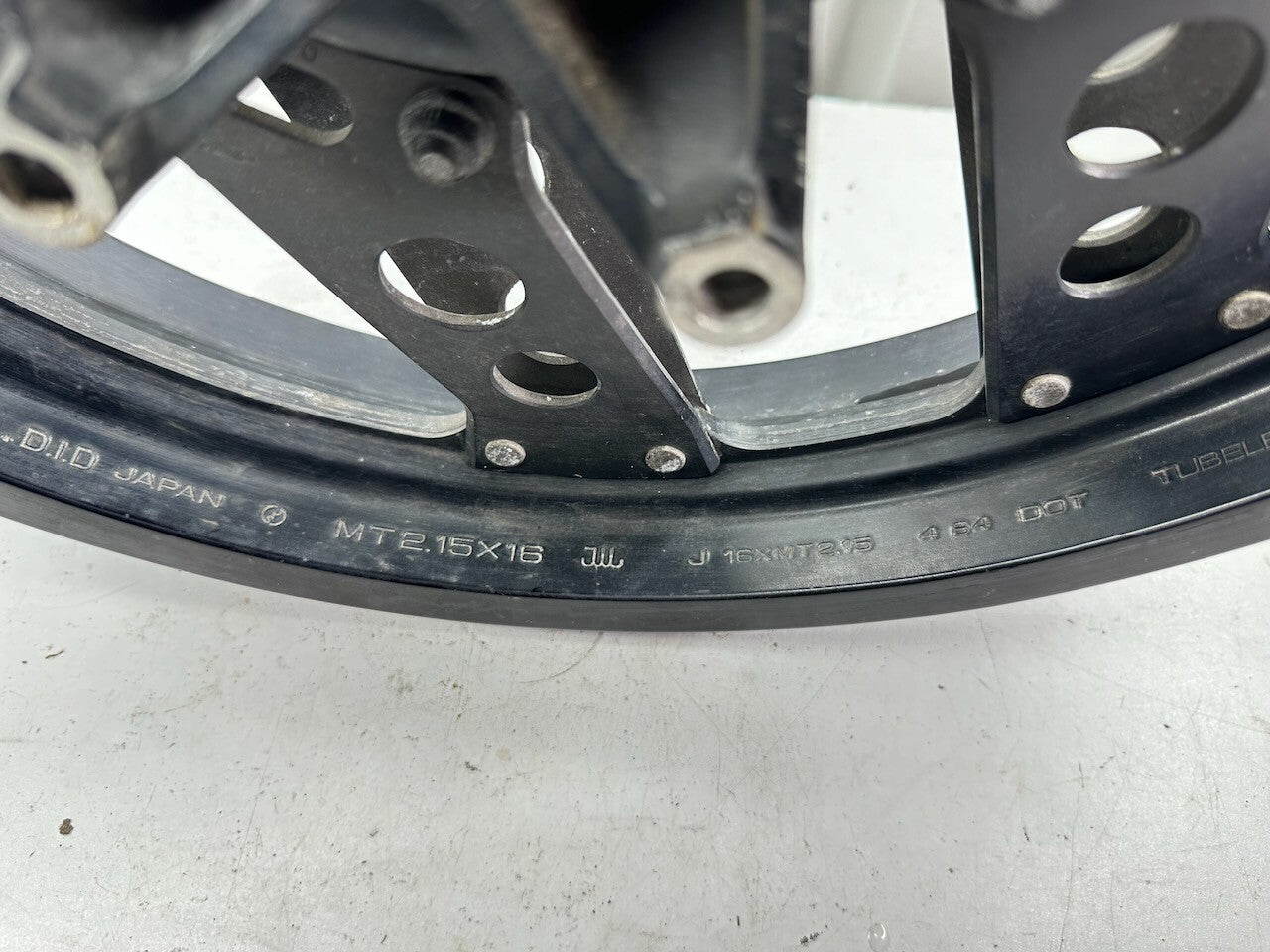 Honda Classic Vintage Black Boomerang 6 Spoke 16" x 2.15 Front Wheel (VF? CBX?)