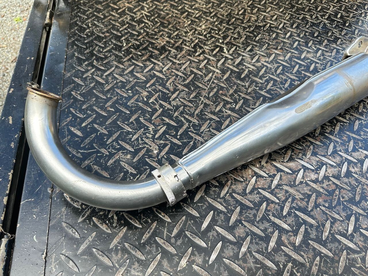 Suzuki T250 L/H Exhaust Pipe Silencer Muffler & Baffle